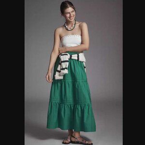New S Maeve x Anthropologie the Somerset maxi skirt in bright green